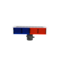 Solar Flashing Lights Traffic Safety Construction Warning Lights Night Road LED Red and Blue Four Lights Four-Sided Split Type